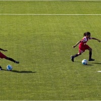 Under-10 players at work at the Ajax academy in Amsterdam